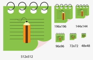 Drawable Notepad Icon Size - Icon