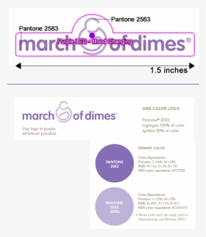 March Of Dimes Custom Logo Flashing Blinky Light Pin - Color