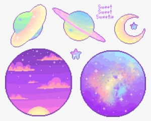 Decided To Make Some Pixel Planets And Space Stuff - Pastel Pixel