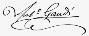 Antoni Gaudí's Original Signature Name Signature, Signature - Antoni Gaudi Signature