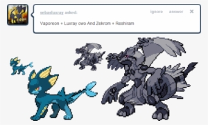 Reshiram Zekrom Gijinka - Cartoon