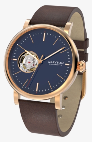 Minimalist Blue Dial Open Heart Mechanical Automatic - Open Heart Mechanical Watch