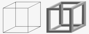 Illusion Clipart 3d Box - Necker Cube
