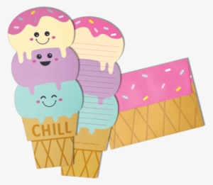 Chill Cone Glitter Notecards - Iscream Chill Cone Glitter Notecards
