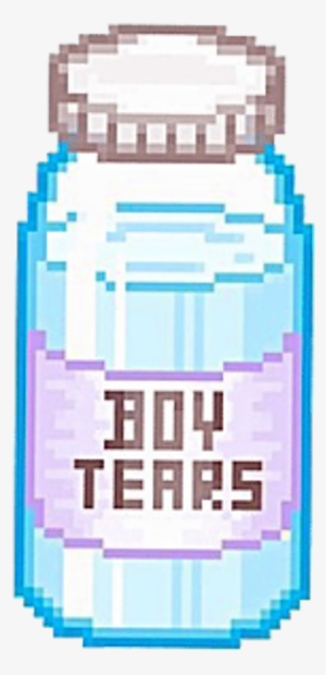 Clipart Freeuse Download Bottle Boy Boytears Pixelart - Pastel Goth Transparent Stickers