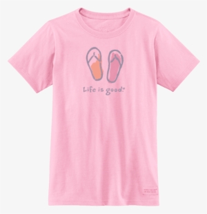Girls' Watercolor Flip Flops Crusher Tee - T-shirt