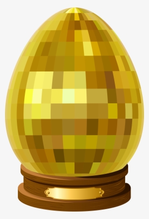 Big Golden Easter Egg On A White Background Stock Illustration - Golden Statue Clipart