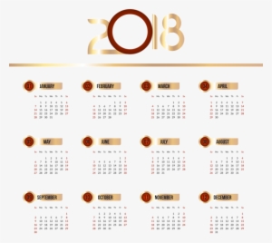 2018 Calendar Transparent Clip Art Png Image - 2018 Calendar Png High Resolution