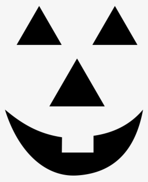 Graphic Black And White Simple Silhouette Big Image - Jack O Lantern Face Clipart