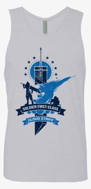 Cloud Strife White Men's Premium Tank Top - Video Game