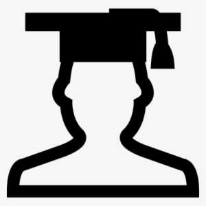 Student With Graduation Cap Vector - Silhouette Student Png