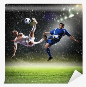 Playing Football In Stadium