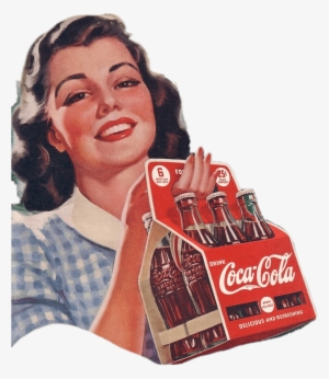 Vintage Coca Cola Advertising Feat Woman - Old School Coca Cola