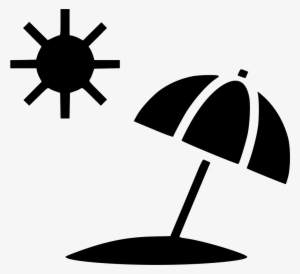 Clip Art Freeuse Stock Sun Summer Umbrella Beach Svg - Beach Symbol Png