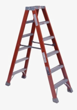 Ladder Transparent Background Png - Fm1506 6 Ft Fiberglass Twin Front Step Ladder