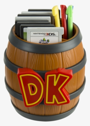 Donkey Kong Barrel Game Card Storage - Donkey Kong 3ds Barrel