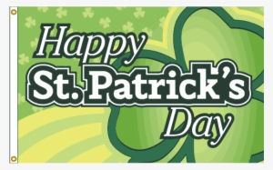 Patrick's Day Giant Shamrock Flag - Poster