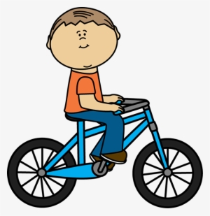 Boy Riding A Bicycle - Boy On Bike Clipart