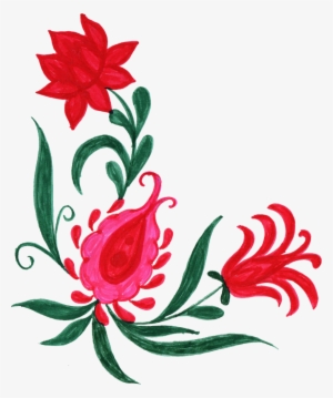 10 Colorful Flower Corner - Corner Designs Png In Flowers