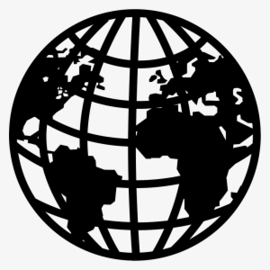 Earth Symbol With Continents And Grid Comments - Earth Symbol Png