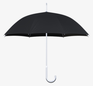 Aluminum Frame Black Umbrella Side View - Umbrella