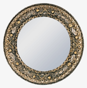 Gold Silver Round Mirror - Circle
