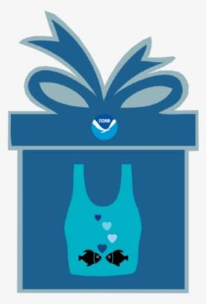 Graphic Of A Present With A Reusable Bag Decorated - Maillot