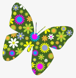 Floral Clipart Butterfly - Clipart Flowers And Butterflies Png