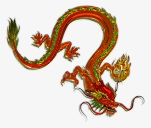 Dragon Art Glass Metallizer China Figure F - Metallic Orange Serpent Dragon Round Ornament