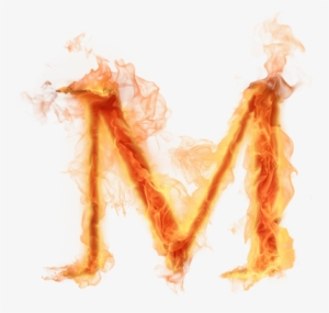 Blue Flame Letters Png - M Fire Font Png