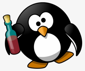 Penguin Clipart Drunk - Drunk Penguin