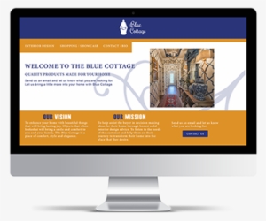 Blue Cottage - Computer Monitor