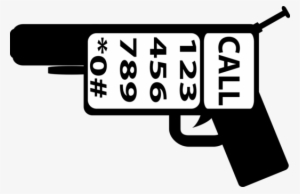 Pistol Logo Firearm Telephone Brand