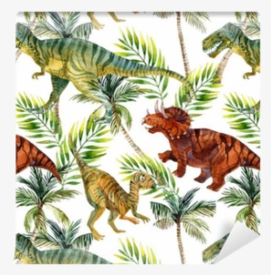 Dinosaur Watercolor Seamless Pattern Wallpaper • Pixers® - Istock