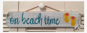 Distressed Beach Wooden Sign - Banner