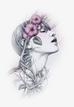 Face Pictures, Woman Silhouette, Female Face, Woman - Woman In Nature Art