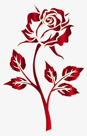 Crimson Rose Symbol Silhouette Alternative - Rose Images Without Background