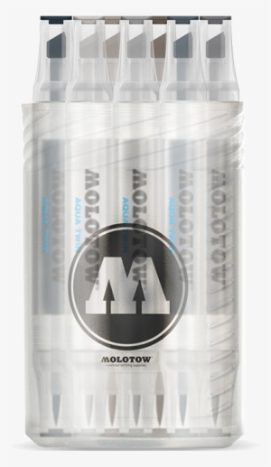 Molotow Aqua Twin Complete Set Grey - Molotow Aqua Twin Markers - Grey Colors, Set
