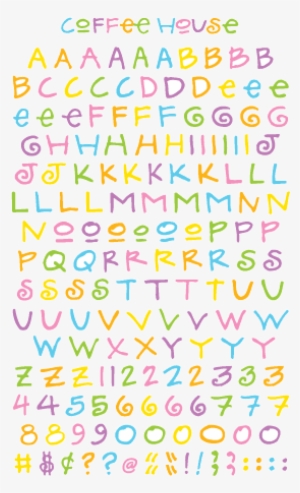 Coffee House Alphabet, Multi Stickers - Mrs. Grossman's Stickers-coffee House Alphabet