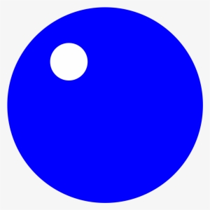 Blue Circle With White Highlight - White And Blue Circle