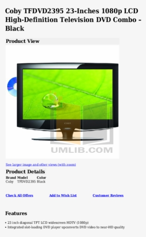 Coby Plasma Tv Tf-dvd3295 Pdf Page Preview - Nikura Japan