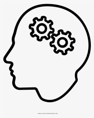 Thinking Coloring Page - Png Icon Ingranaggio