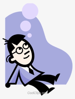 Hombre De Negocios Pensando Libres De Derechos Ilustraciones - Illustration