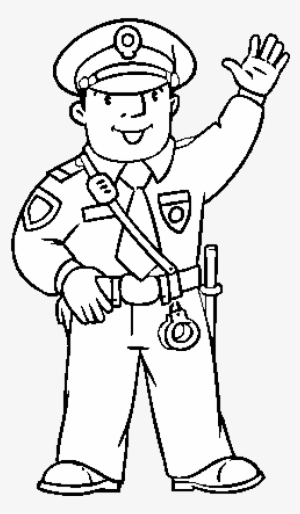 Desenho De Um Polícia Para Colorir - Imagen De Un Policia Para Colorear