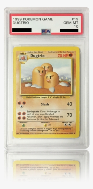 Psa 10 4th Print Dugtrio 19/102 - Pokemon Card