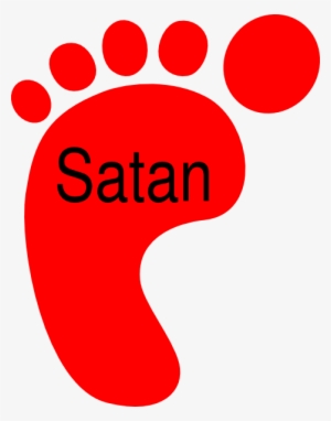 Satan Under Your Feet Clip Art - Foot Print