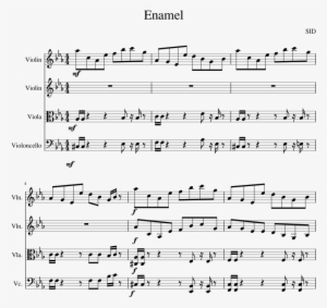Enamel Sheet Music Composed By Sid 1 Of 4 Pages - Enamel Sid Violin