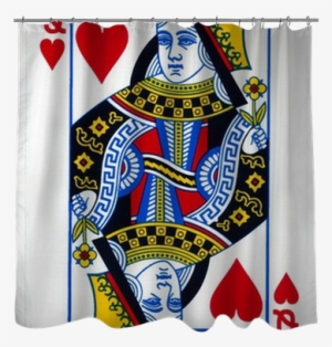 Queen Of Hearts Shower Curtain • Pixers® • We Live - Stack Of Cards Queen