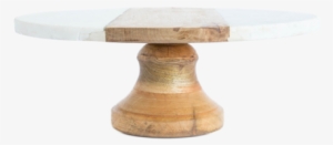 Marble & Wood Cake Stand - Sofa Tables