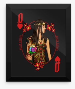 Framed Queen Of Hearts Poster - Hearts